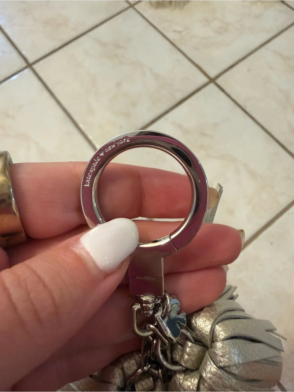 Kate Spade gold/Silver Tassel Keychain Charm - Women Accessories
